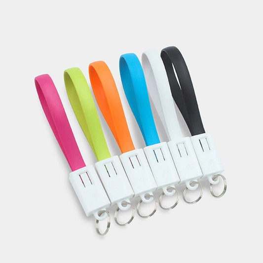 Câble chargeur porte-clés en cuir – Compatible iPhone, Android & Type-C – Charge + Transfert de données