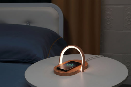 Chargeur sans fil 15W multifonction – Lampe de chevet & veilleuse LED intégrée