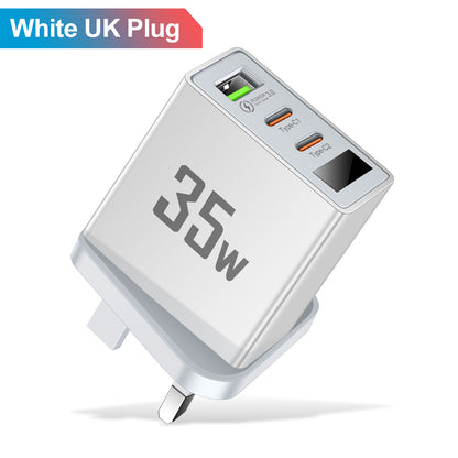 Convertisseur de fréquence avec tête de charge 1USB + 2 Type-C – Chargeur intelligent multi-interface avec affichage numérique pour téléphone mobile