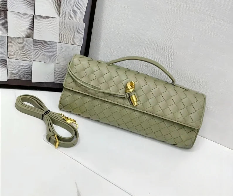 Sac Bandoulière Tissé à Carreaux — Fait Main en PU