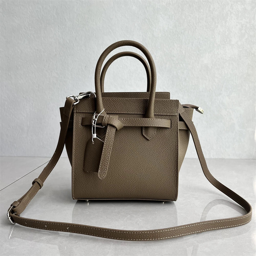 2025 New Wing Bag Faionable Cowhide Leather Simple Commuter Single oulder Slant Cross Women's Bag Briti Sle Handbag