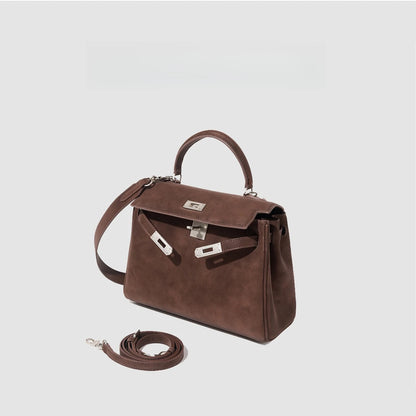 Sac bandoulière portable léger et luxueux pour femme, style rétro, en cuir mat, nouveauté automne-hiver.