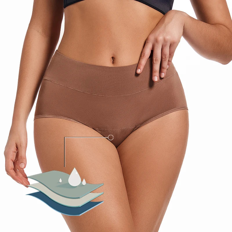 Culottes menstruelles 3 couches absorbantes pour incontinence physiologique, respirantes et imperméables, sous-vêtements menstruels pour femmes.