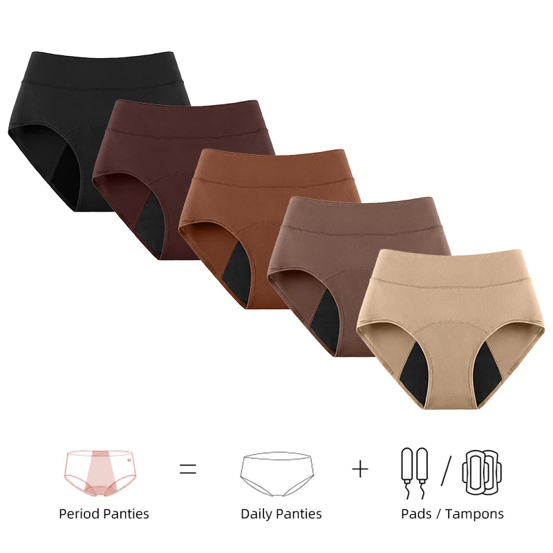 Culottes menstruelles 3 couches absorbantes pour incontinence physiologique, respirantes et imperméables, sous-vêtements menstruels pour femmes.